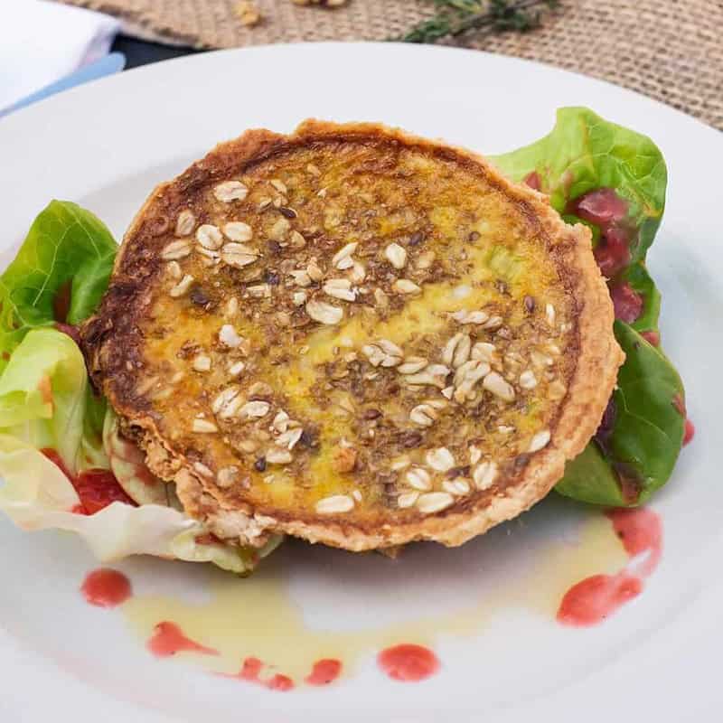 Healthy Grains, Sweet Potato, Cranberry and Rosemary Quiche