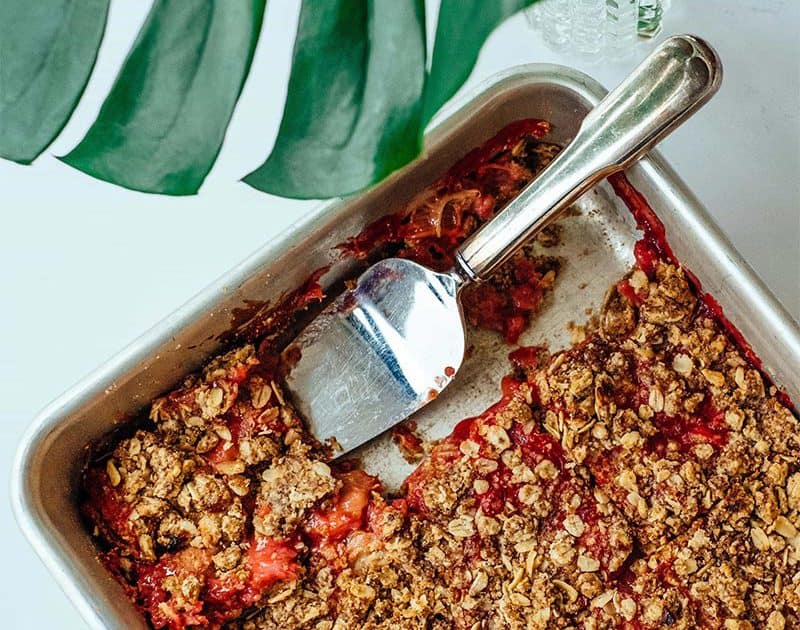 Rhubarb Strawberry Bars