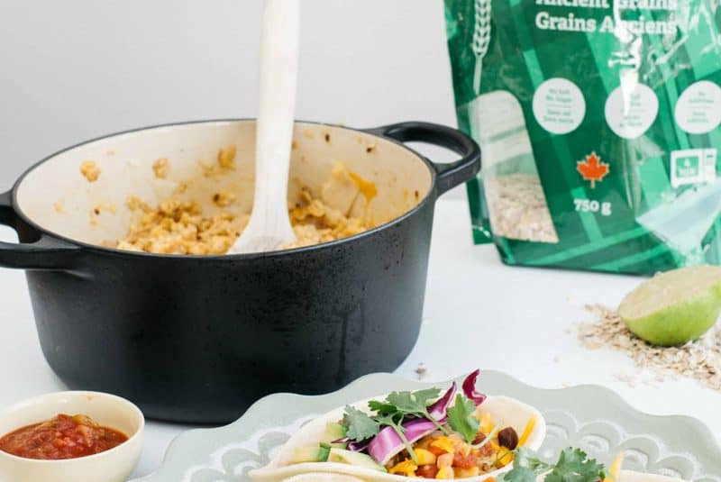 Taco Bowl with Savoury Porridge Oats & Ancient Grains