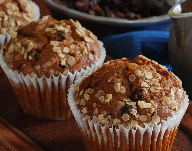 Maple Raisin Granola Muffins