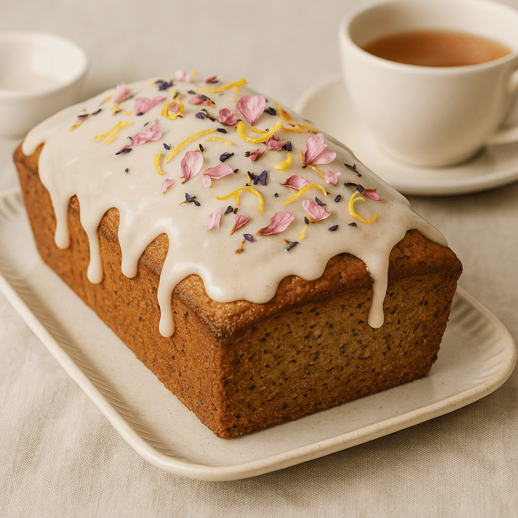 EARL GREY CAKE WITH HONEY GLAZE Earl Grey Tea Cake with Honey Glaze