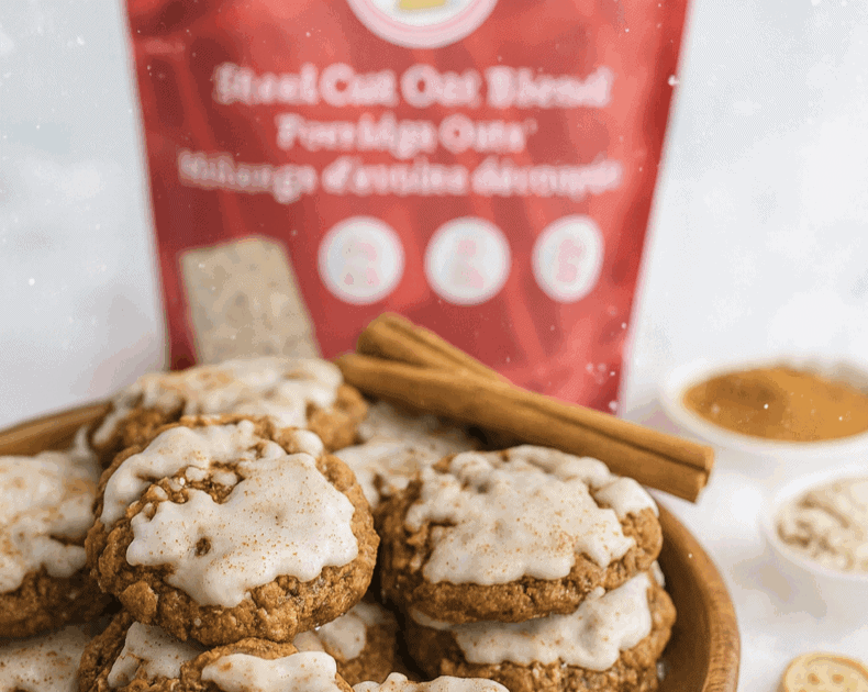 ICED GINGERBREAD OATMEAL COOKIES