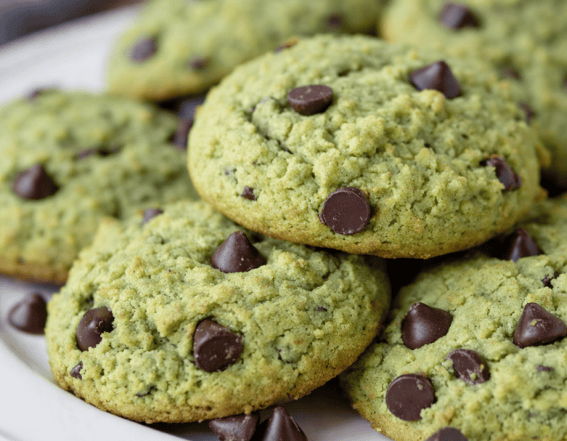 St. Patrick’s Day: Shamrock Mint-Chocolate Oat Bran Cookies