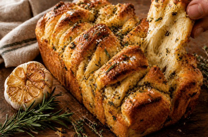Roasted Garlic & Herb Pull-Apart Loaf