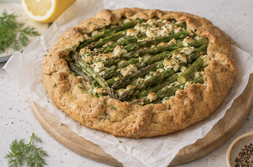 Asparagus, Goat Cheese & Dill Galette