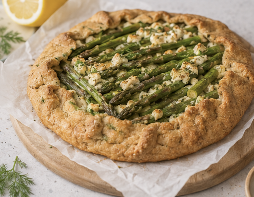 Asparagus, Goat Cheese & Dill Galette