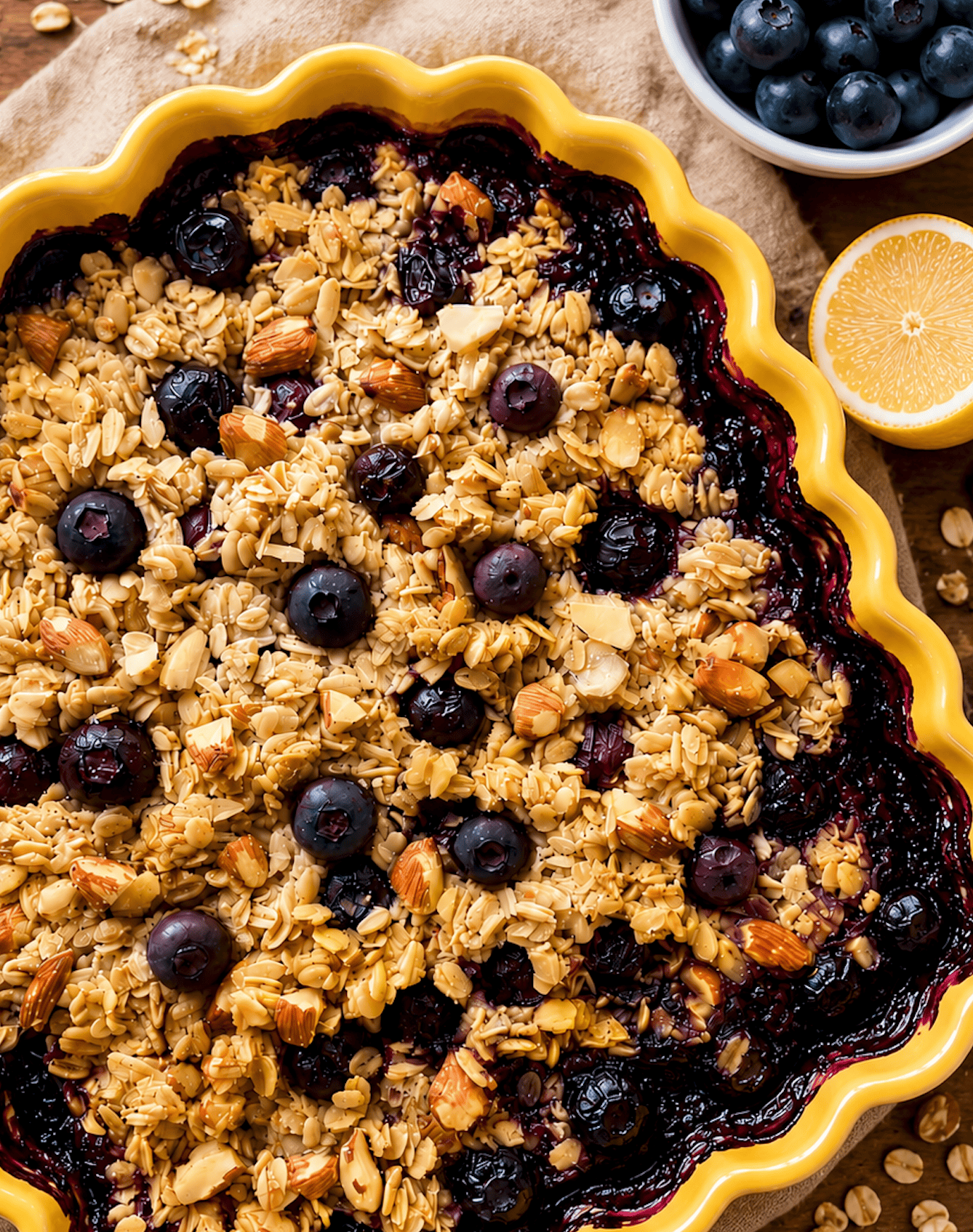 BLUEBERRY LEMON OATMEAL BREAKFAST BAKE Blueberry Lemon Oatmeal Breakfast Bake
