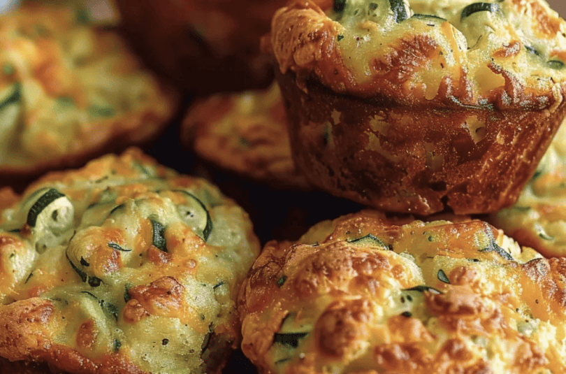 Savoury Whole Wheat Zucchini & Cheddar Muffins