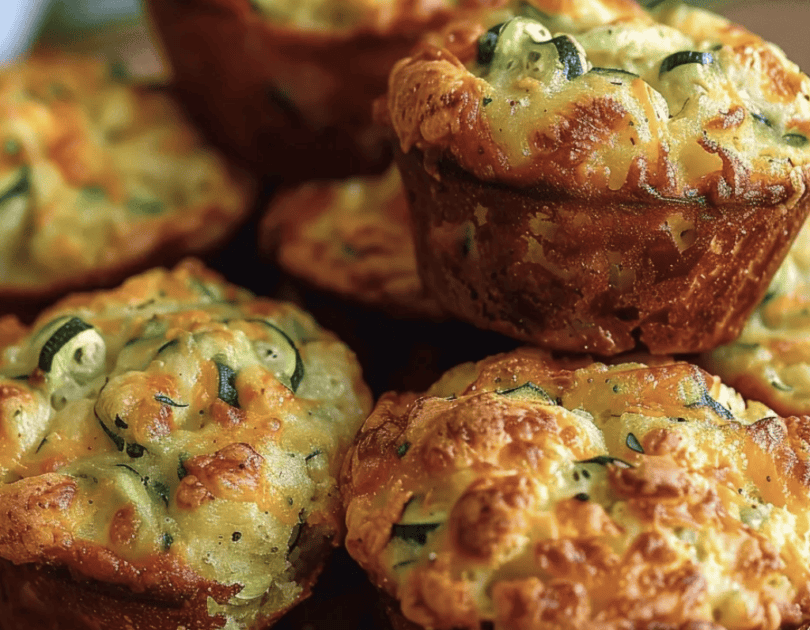 Savoury Whole Wheat Zucchini & Cheddar Muffins