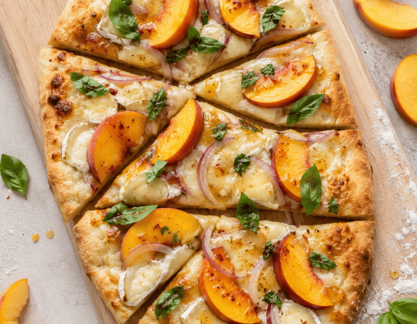Peach, Brie & Hot Honey Bread Flour Flatbread Peach, Brie & Hot Honey Bread Flour Flatbread