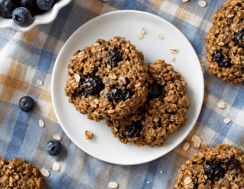 Blueberry Oat Bran Cookies