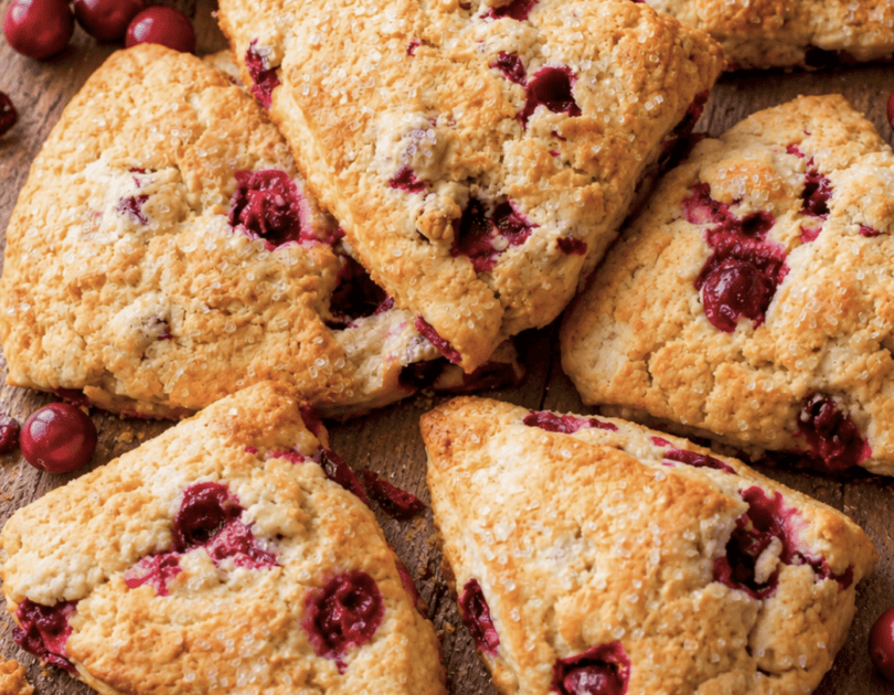 Cranberry Orange Ancient Grain Scones
