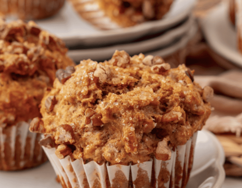 Maple Sweet Potato, Pecan and Wheat Bran Muffins